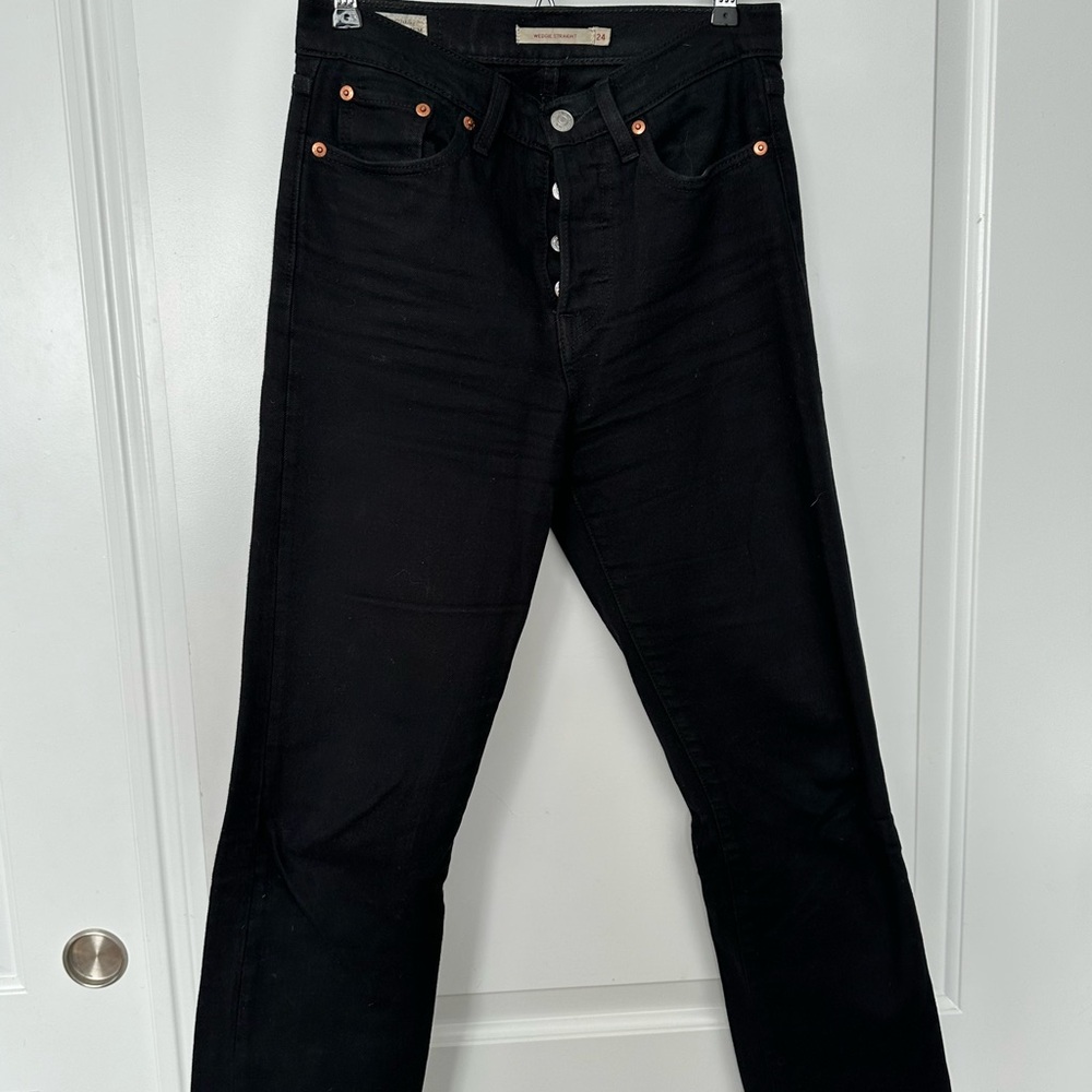Levi's wedgie straight Black Jeans